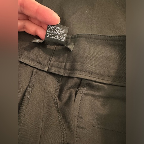 ETCETERA Black Pants Trousers Cotton Blend Flat Front Pockets Workwear Straight - Picture 7 of 8